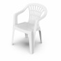 Garden chair Progarden Lyra White Resin 56 x 54 x 80 cm