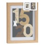 Porte photos mural Naturel verre Bois MDF 20,5 x 2,5 x 26,5 cm (6 Unités)