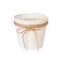 Cache-pot Lien Blanc Tissu 16 x 15 x 16 cm (24 Unités)