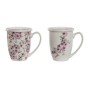 Tasse avec filtre pour infusions Home ESPRIT Bleu Blanc Rose Acier inoxydable Porcelaine 380 ml (2 Unités)