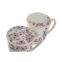 Tasse avec filtre pour infusions Home ESPRIT Bleu Blanc Rose Acier inoxydable Porcelaine 380 ml (2 Unités)