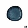 Deep Plate Bidasoa Ikonic Ceramic Blue (20,5 x 19,5 x 3,3 cm) (Pack 6x)