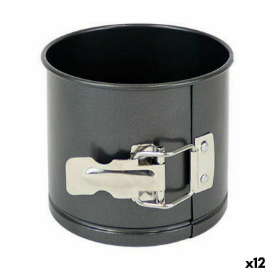 Moule amovible Quttin Acier au carbone Noir 12 x 10 cm (12 Unités)