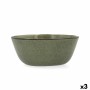 Salad Bowl Bidasoa Ikonic Ceramic Green (20 x 19,5 x 8,5 cm) (Pack 3x)