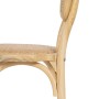 Dining Chair Natural Rattan Elm wood 45 x 41 x 88 cm