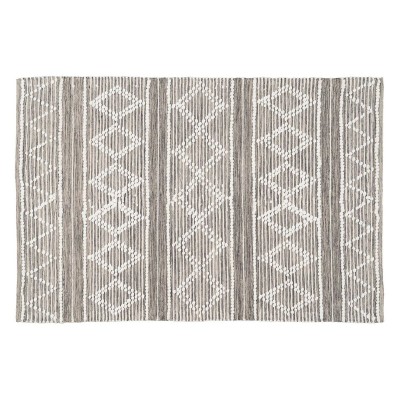 Tapis Blanc Gris 60 % Coton 40 % Polyester 160 x 230 cm