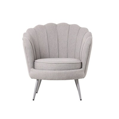 Fauteuil Home ESPRIT Gris Argenté Métal 80 x 75 x 86 cm