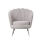 Fauteuil Home ESPRIT Gris Argenté Métal 80 x 75 x 86 cm