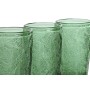 Set of glasses Home ESPRIT Green Crystal With relief 370 ml (6 Units)