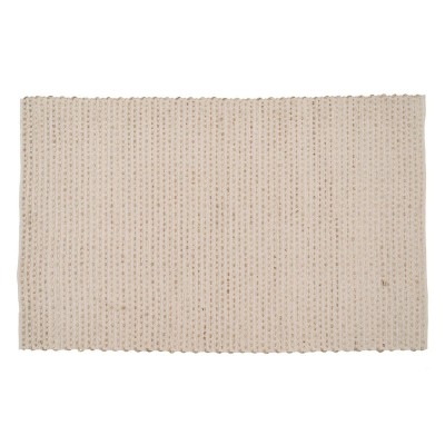 Tapis Blanc Naturel 70 % coton 30 % Jute 200 x 290 cm