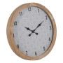 Horloge Murale Blanc Naturel Bois Verre 60 x 60 x 6,5 cm