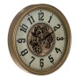 Wall Clock Cream Golden Crystal Iron 66 x 9,5 x 66 cm (3 Units)