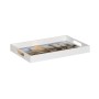 Snack tray White Black Golden PVC Crystal Abstract 45 x 31 x 4,2 cm (2 Units)