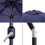 Parasol Monty Aluminium Blue marine 300 cm