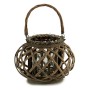 Candleholder 30 x 18,5 x 23 cm Brown Glass wicker (6 Units)