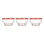 Set of bowls Karaman Red Transparent Glass Polyethylene Ø 10,5 cm 275 ml (8 Units)