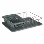 Draining Rack for Kitchen Sink Grey Metal Plastic 43,5 x 11 x 33,5 cm (4 Units)