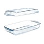 Tray with lid Borcam Transparent Borosilicate Glass 1,9 L (4 Units)