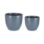 Set de pots 2 Pièces Ø 22 cm Ø 28 cm Anthracite Argile