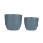 Set de pots 2 Pièces Ø 22 cm Ø 28 cm Anthracite Argile