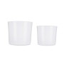 Set de pots Ø 22 cm Ø 27 cm 2 Pièces Blanc Argile