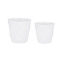 Set de pots 2 Pièces Ø 22 cm Ø 28 cm Blanc Argile