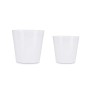 Set de pots 2 Pièces Ø 22 cm Ø 28 cm Blanc Argile