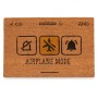 Doormat Airplane Mode Yellow Natural 60 x 1 x 40 cm (12 Units)