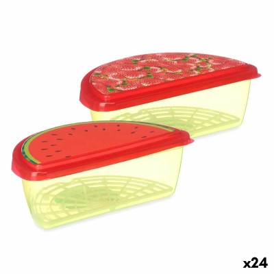 Boîte à lunch Fruits Fraise Pastèque Plastique 23 x 8 x 13 cm (24 Unités)