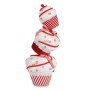 Figurine Décorative Tour Gâteau Blanc Rouge polystyrène 20 x 50 x 20 cm (2 Unités)