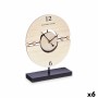 Table clock Balls Black Metal MDF Wood 20,5 x 26,5 x 7 cm (6 Units)