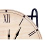 Table clock Black Metal MDF Wood 19 x 21 x 9 cm (6 Units)