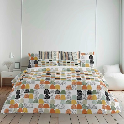 Housse de Couette Decolores Lahti Multicouleur 175 Fils 140 x 200 cm