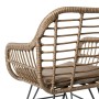 Garden chair Ariki 57 x 62 x 80 cm synthetic rattan Steel Graphite