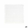 Tapis Antidérapant Transparent Plastique 28 x 0,1 x 28 cm Évier (12 Unités)