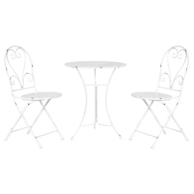 Ensemble Table + 2 Chaises Home ESPRIT Blanc 60 x 60 x 70 cm