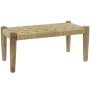 Bench DKD Home Decor Natural Rope Mango wood (88 x 42 x 39,5 cm)