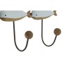 Wall mounted coat hanger Home ESPRIT White Sky blue Metal Paolownia wood Whale 45 x 10 x 17,5 cm (2 Units)