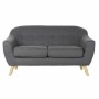 2-Seater Sofa DKD Home Decor 8424001799428 Grey Multicolour Natural Wood Rubber wood Scandi 146 x 72 x 82 cm