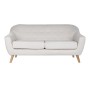 Sofa DKD Home Decor Natural Polyester Rubber wood Cream (172 x 82 x 82 cm)