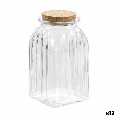 Bocal La Mediterránea A rayures 1,4 L verre (12 Unités)