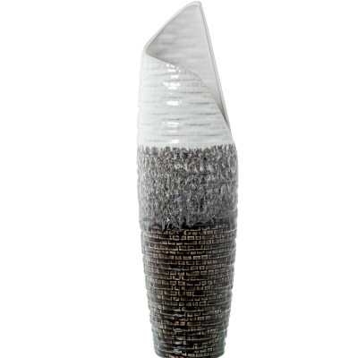 Vase Alexandra House Living Blanc Gris Céramique 11 x 49 cm