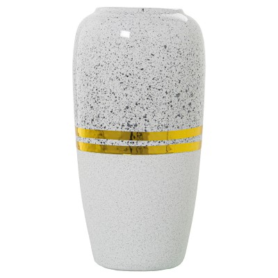 Vase Alexandra House Living Blanc Argenté Céramique 15 x 30 cm