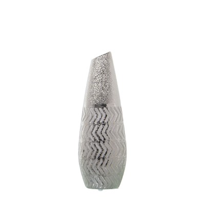 Vase Alexandra House Living Argenté Céramique 12 x 7 x 35 cm