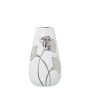 Vase Alexandra House Living Blanc Argenté Céramique 14 x 25 cm