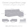 Left long arm chaise longue cover Eysa BRONX Dark grey 170 x 110 x 310 cm