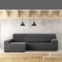 Left long arm chaise longue cover Eysa JAZ Dark grey 180 x 120 x 360 cm