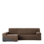 Left long arm chaise longue cover Eysa JAZ Brown 180 x 120 x 360 cm