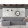 Right short arm chaise longue cover Eysa TROYA Grey 170 x 110 x 310 cm