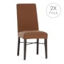 Housse de Chaise Eysa BRONX Terre cuite 50 x 55 x 50 cm 2 Unités